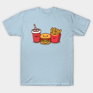 Cute Burger With Soda And French Fries T-Shirt